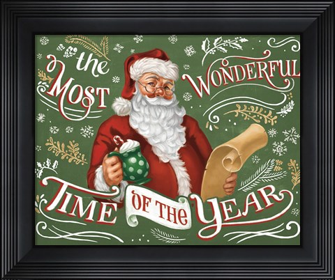 Framed Santas List II Print
