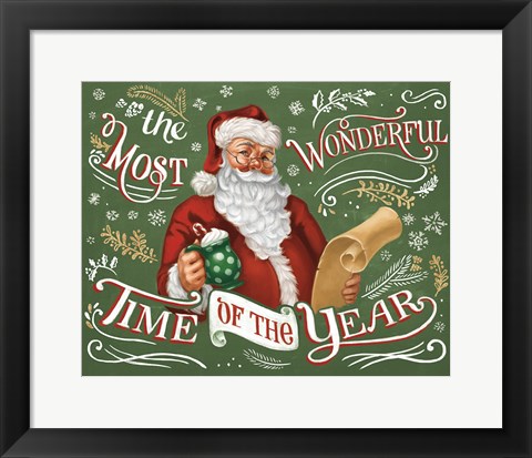 Framed Santas List II Print