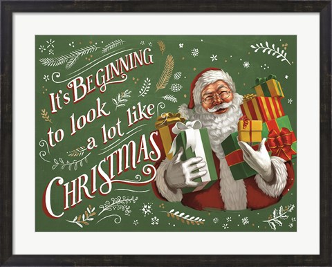 Framed Santas List IV Print
