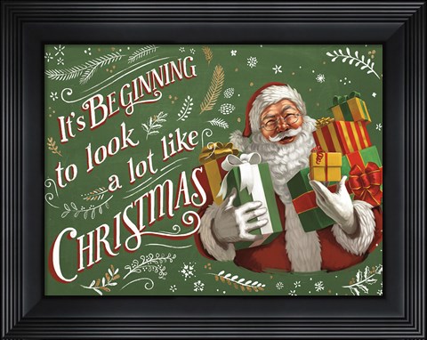 Framed Santas List IV Print