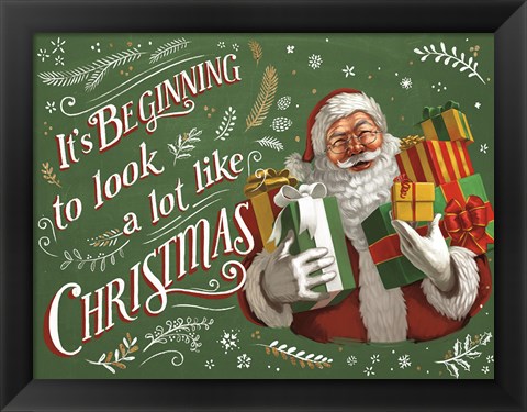 Framed Santas List IV Print