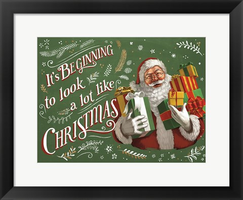 Framed Santas List IV Print