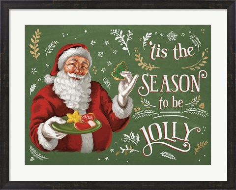 Framed Santas List III Print