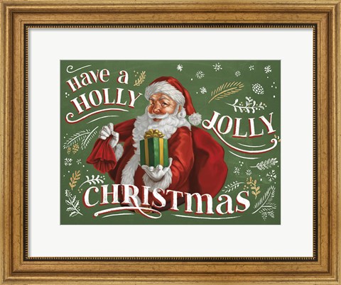 Framed Santas List I Print