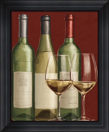 Framed Bistro Paris White Wine Print