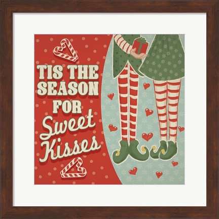Framed Retro Christmas VIII Print