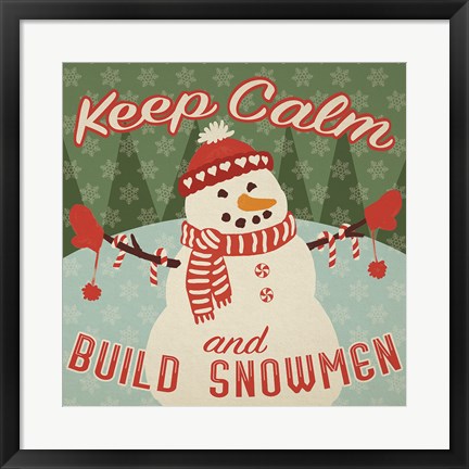 Framed Retro Christmas VII Print