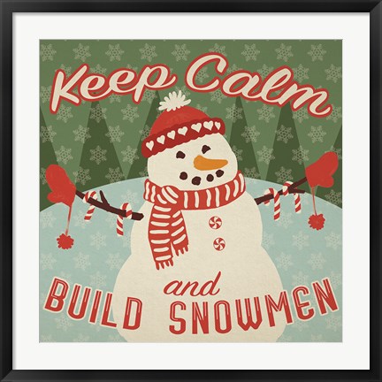 Framed Retro Christmas VII Print