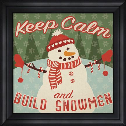 Framed Retro Christmas VII Print