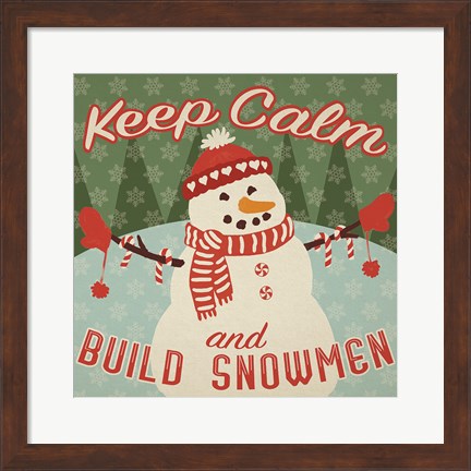 Framed Retro Christmas VII Print