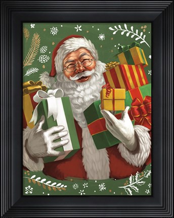 Framed Santas List IV Crop Print