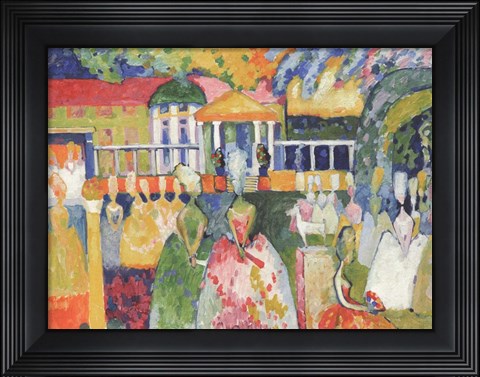 Framed Ladies in Crinolines, 1909 Print