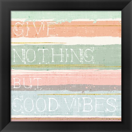 Framed Thoughtful Strokes I Pastel Print