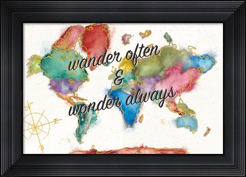 Framed Colorful World I Print