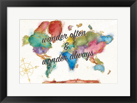 Framed Colorful World I Print