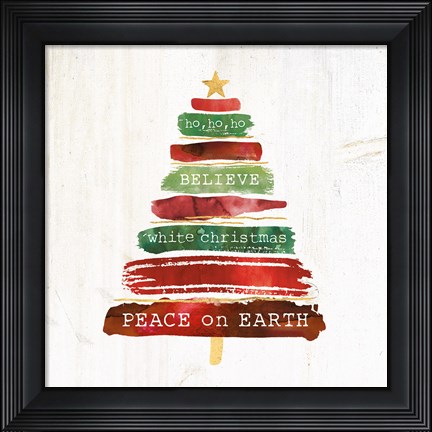 Framed Tree Trimming IV on White Wood Print