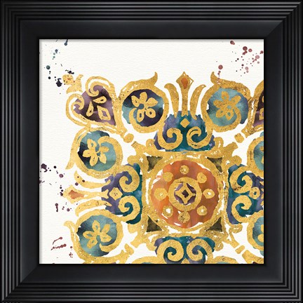 Framed Little Jewels No Words III Warm Print