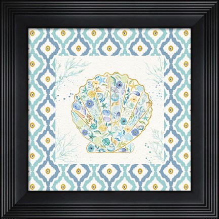 Framed Seaside Blossoms I Border no Words Print