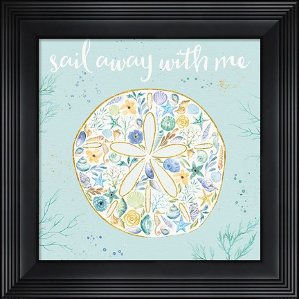 Framed Seaside Blossoms IV Print