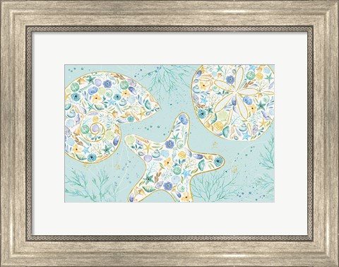 Framed Seaside Blossoms V Print