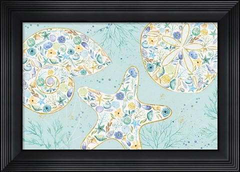Framed Seaside Blossoms V Print