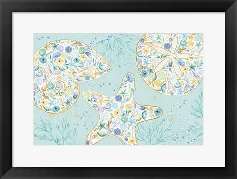 Framed Seaside Blossoms V Print