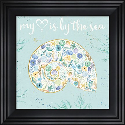 Framed Seaside Blossoms III Print