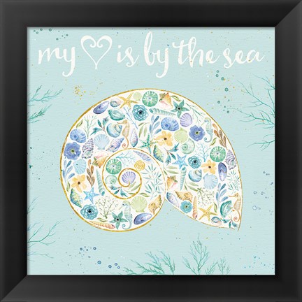 Framed Seaside Blossoms III Print