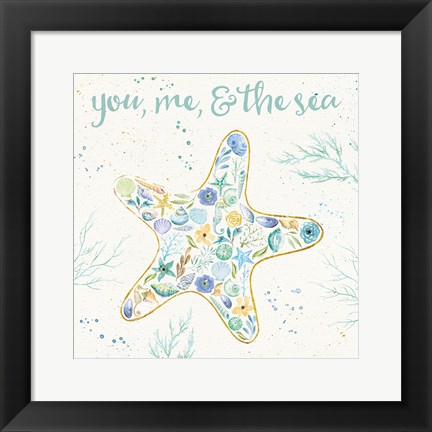 Framed Seaside Blossoms II Print