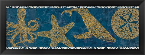 Framed Coastal Lace Patterns Print