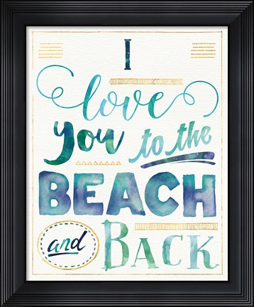Framed Coastal Words I v.2 Print