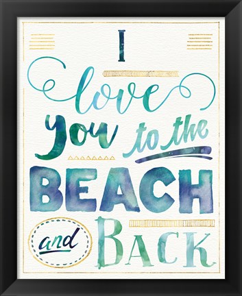 Framed Coastal Words I v.2 Print