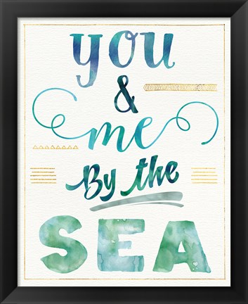 Framed Coastal Words II v.2 Print