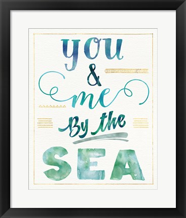 Framed Coastal Words II v.2 Print