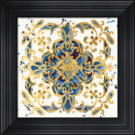 Framed Little Jewels IV Blue Print