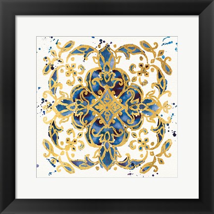 Framed Little Jewels IV Blue Print