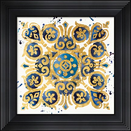 Framed Little Jewels III Blue Print