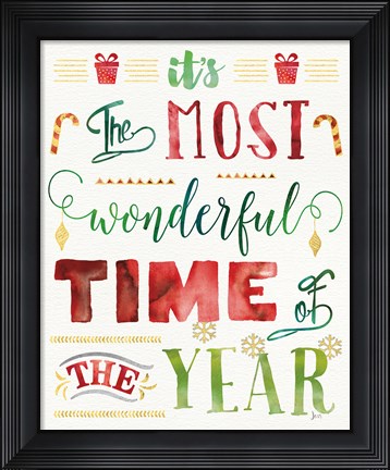 Framed Joyful Wishes II Print