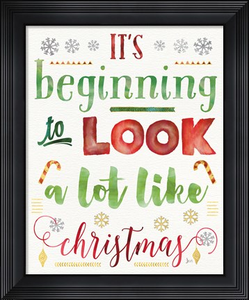 Framed Joyful Wishes I Print