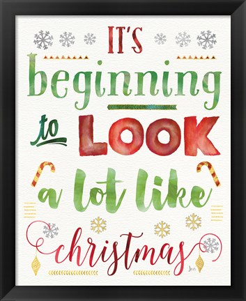 Framed Joyful Wishes I Print