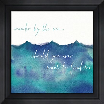 Framed Soft Waves I Print