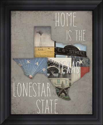 Framed InstaStates III Dark Print