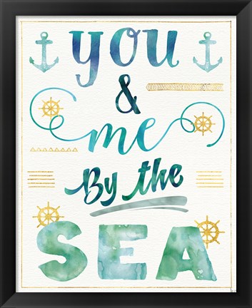 Framed Coastal Words II Print