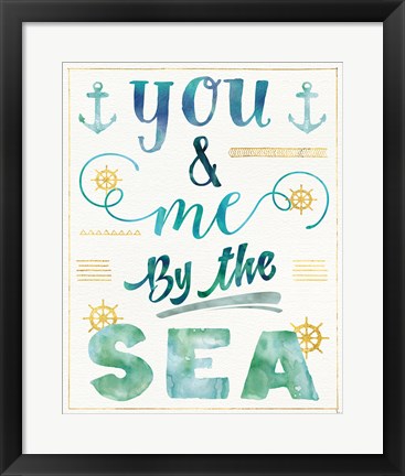 Framed Coastal Words II Print