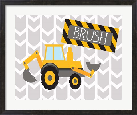 Framed Construction Brush Print