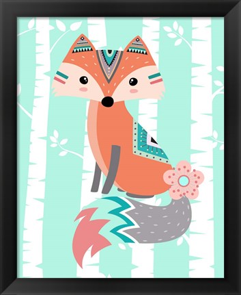 Framed Tribal Fox Girl II Print