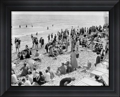 Framed 1920s Crowd Of People Print