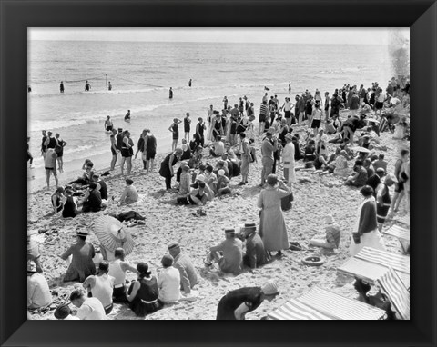 Framed 1920s Crowd Of People Print