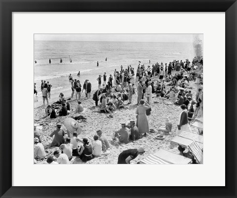 Framed 1920s Crowd Of People Print