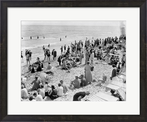 Framed 1920s Crowd Of People Print